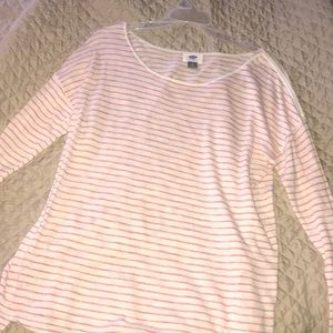 Pink and white stripped long sleeve